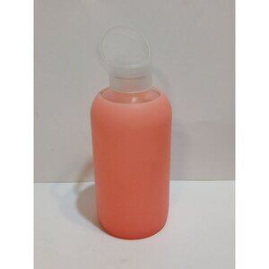 BKR Glass Water Bottle 16 oz W/ Hot Pink Silicone Sleeve Cover